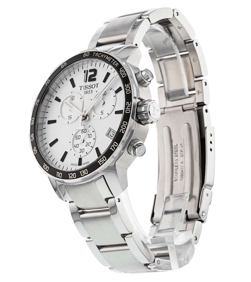 Tissot Quickster Chronograph Silver Dial Watch For Men - T095.417.11.037.00