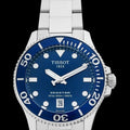 Tissot Seastar 1000 Blue Dial Silver Steel Strap Watch For Women - T120.210.11.041.00