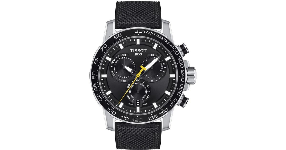 Tissot Supersport Chrono Black Dial Black Nylon Strap Watch for Men - T125.617.17.051.02