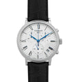 Tissot Carson Premium Chronograph Silver Dial Black Leather Strap Watch For Men - T122.417.16.033.00