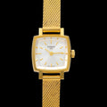 Tissot Lovely Square Gold Mesh Bracelet Watch For Women - T058.109.33.031.00