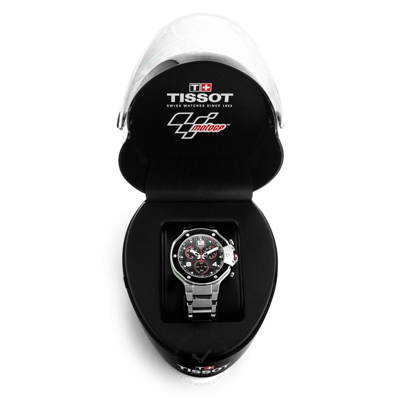 Tissot T Race Moto GP Limited Edition Black Chronograph Black Dial Stainless Steel Strap Watch for Men - T141.417.11.057.00