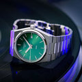 Tissot PRX Green Dial Silver Steel Strap Watch for Women - T137.210.11.081.00