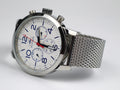 Tommy Hilfiger Jake Quartz White Dial Silver Mesh Bracelet Watch for Men - 1791233