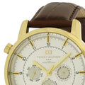 Tommy Hilfiger Harrison White Dial Brown Leather Strap Watch for Men - 1790874