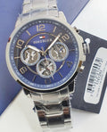 Tommy Hilfiger Keagan Quartz Blue Dial Silver Steel Strap Watch for Men - 1791293