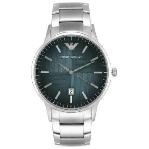 Emporio Armani Renato Quartz Blue Dial Silver Steel Strap Watch For Men - AR11182