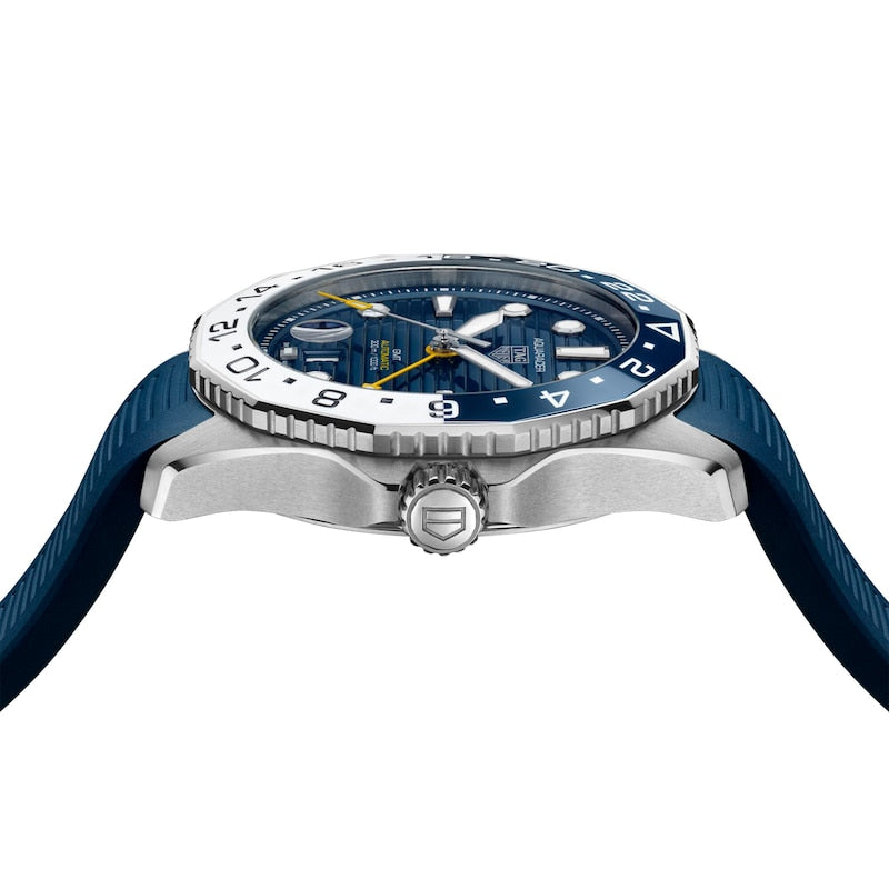 Tag Heuer Aquaracer Professional 300 GMT Automatic Blue Dial Blue Rubber Strap Watch for Men - WBP2010.FT6198