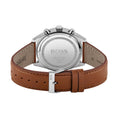 Hugo Boss Champion Chronograph White Dial Brown Leather Strap Watch for Men - 1513879