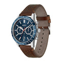 Hugo Boss Allure Blue Dial Brown Leather Strap Watch for Men - 1513921