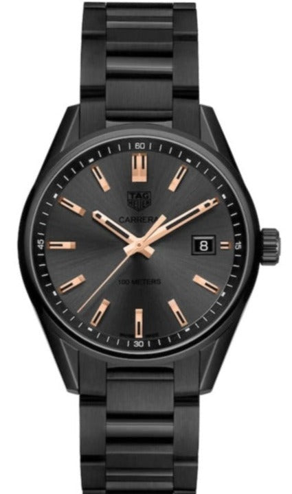 Tag Heuer Carrera Special Edition 39mm Black Dial Black Steel Strap Watch for Women - WAR1113.BA0602