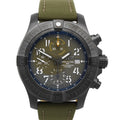 Breitling Avenger Chronograph 45mm Green Dial Green Nylon Strap Watch for Men - V13317101L1X1