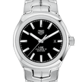 Tag Heuer Link Quartz Black Dial Silver Steel Strap Watch for Women - WBC2110.BA0603