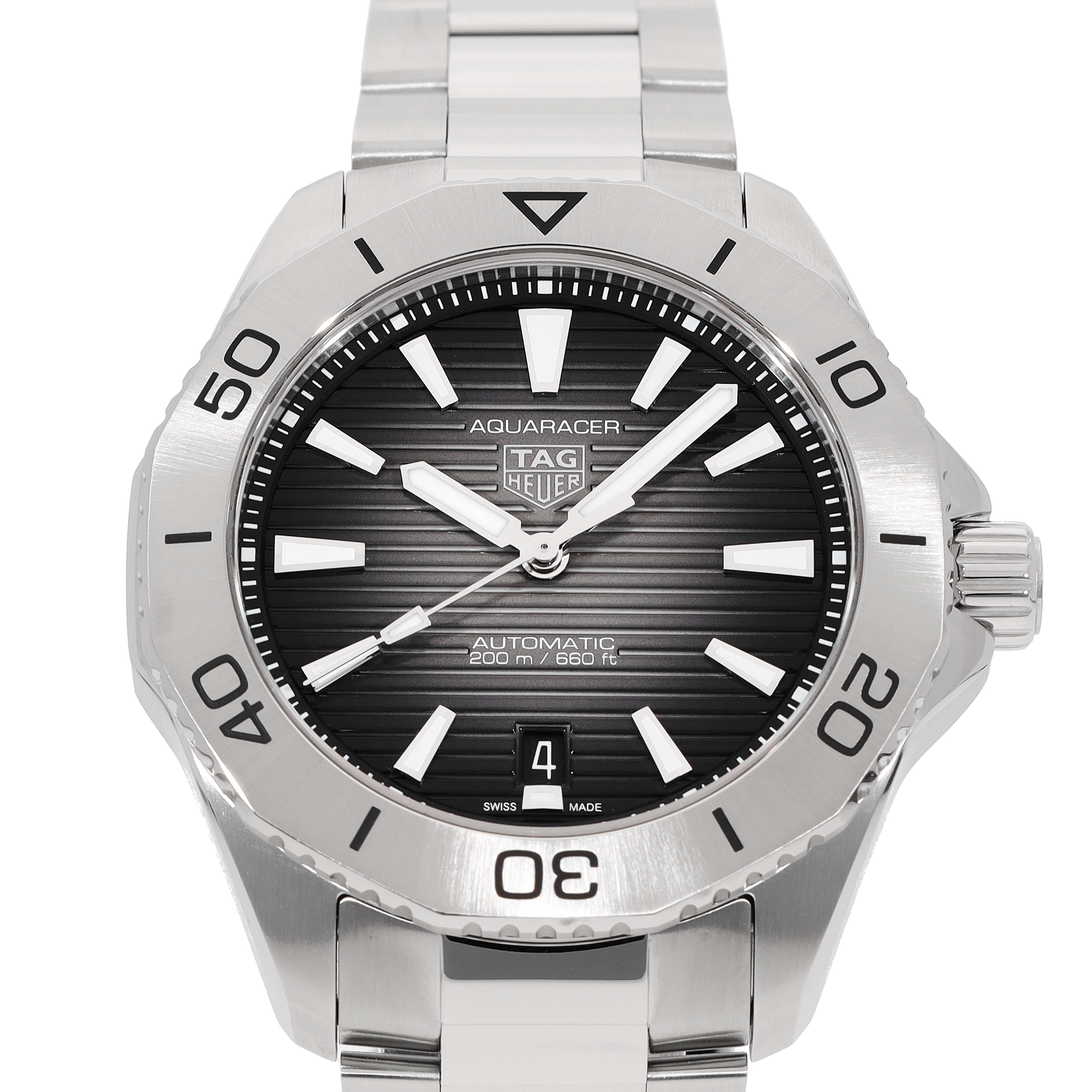 Tag Heuer Aquaracer Professional 200 Automatic Black Dial Silver Steel Strap Watch for Men - WBP2110.BA0627