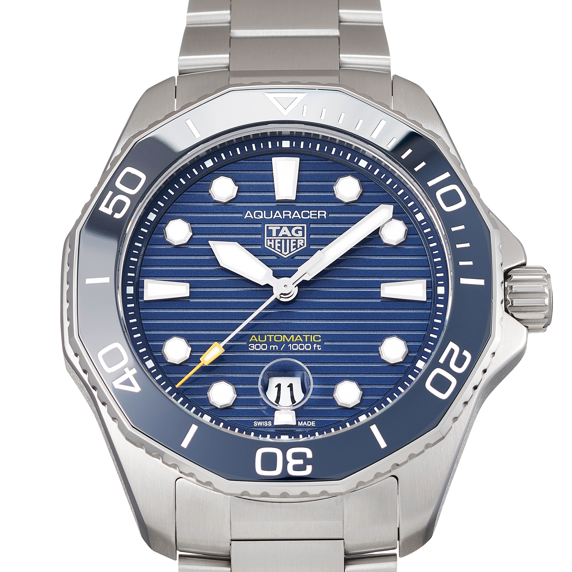 Tag Heuer Aquaracer Professional 300 Automatic Blue Dial Silver Steel Strap Watch for Men - WBP201B.BA0632