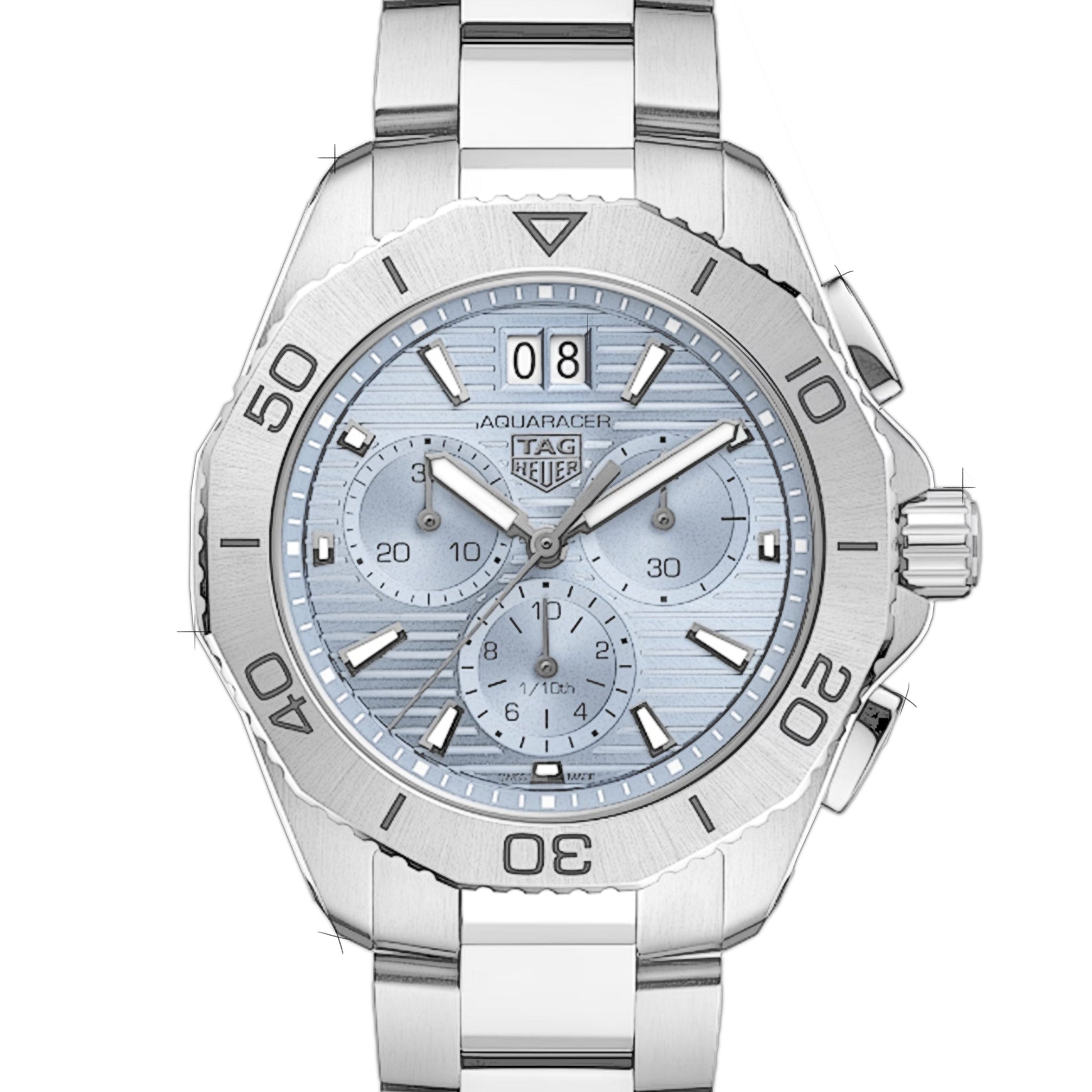 Tag Heuer Aquaracer Professional 200 Date Blue Dial Silver Steel Strap Watch for Men - CBP1112.BA0627