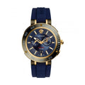 Versace V Extreme Chronograph Blue Dial Blue Rubber Strap Watch for Men - VCN010017