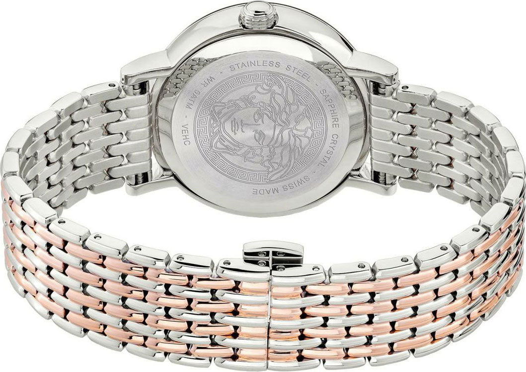 Versace Virtus Quartz White Dial Two Tone Steel Strap Watch for Women - VEHC00519