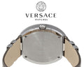 Versace V Metal Icon Silver Dial Silver & Grey Strap Watch for Women - VLC120016