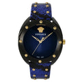 Versace Shadov Quartz Black Dial Blue Leather Strap Watch for Men - VEBM00418