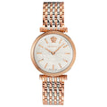 Versace V-Twist White Dial Two Tone Mesh Bracelet Watch for Women - VELS00719