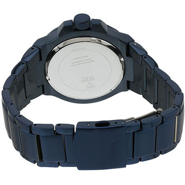 Guess Rigor Multifunction Black Dial Blue Steel Strap Watch for Men - W0218G4