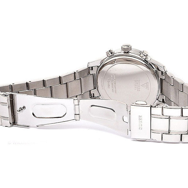 Guess Mini Sunrise Silver Dial Silver Steel Strap Watch For Women - W0448L1