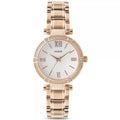 Guess Park Ave White Dial Rose Gold Steel Strap Watch for Women - W0767L3