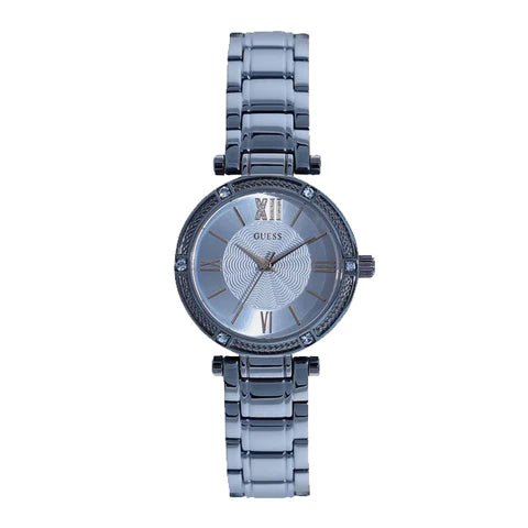 Guess Park Ave Analog Quartz Blue Dial Blue Steel Strap Watch For Women - W0767L4