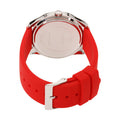 Guess G-Twist Silver Dial Red Rubber Strap Watch for Women - W0911L9