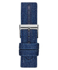 Guess Legacy Analog Blue Dial Blue Denim Strap Watch for Men - W1058G1