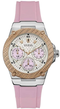 Guess Zena Quartz White Dial Pink Rubber Strap Watch For Women - W1094L4