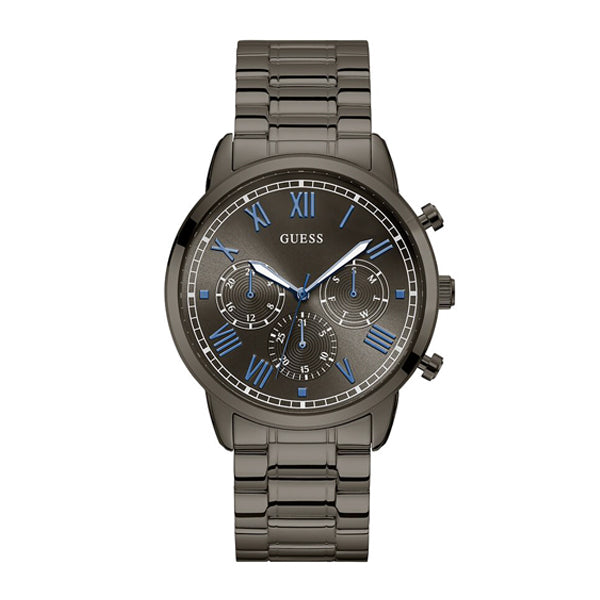 Guess Hendrix Chronograph Gunmetal Dial Gunmetal Steel Strap Watch for Men - W1309G3