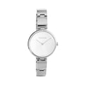 Calvin Klein Wavy Silver Dial Silver Steel Strap Watch for Women - K9U23146