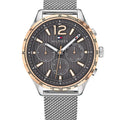 Tommy Hilfiger Gavin Chronograph Quartz Grey Dial Silver Mesh Bracelet Watch for Men - 1791466