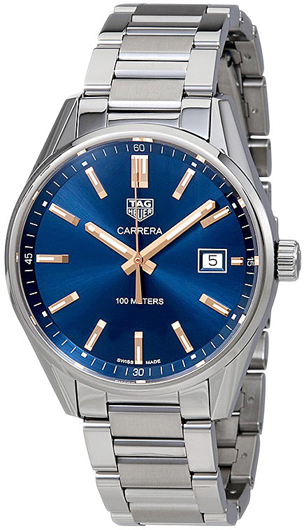 Tag Heuer Carrera Quartz Blue Dial Silver Steel Strap Watch for Women - WAR1112.BA0601