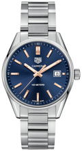 Tag Heuer Carrera Quartz Blue Dial Silver Steel Strap Watch for Women - WAR1112.BA0601