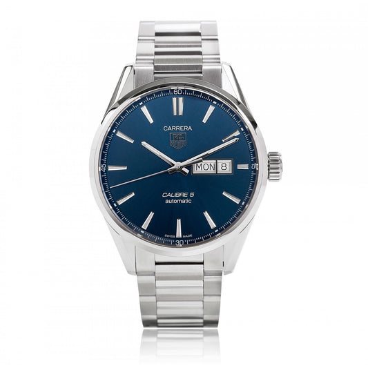 Tag Heuer Carrera Automatic 41mm Blue Dial Silver Steel Strap Watch for Men - WAR201E.BA0723