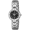 Tag Heuer Link Quartz Diamonds Black Dial Silver Steel Strap Watch for Women - WAT1410.BA0954