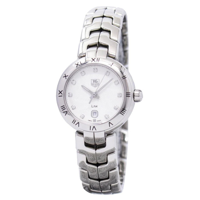 Tag Heuer Link Diamonds Mother of Pearl Dial Silver Steel Strap Watch for Women - WAT1411.BA0954