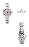 Tag Heuer Link Diamonds Pink Dial Silver Steel Strap Watch for Women - WAT1415.BA0954