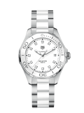 Tag Heuer Aquaracer 35mm Quartz Diamond White Dial Two Tone Steel Strap Watch for Women - WAY131D.BA0914