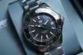 Tag Heuer Aquaracer Quartz 35mm Black Dial Silver Steel Strap Watch for Women - WAY131K.BA0748