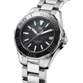 Tag Heuer Aquaracer Quartz 35mm Black Dial Silver Steel Strap Watch for Women - WAY131K.BA0748