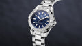 Tag Heuer Aquaracer Quartz 35mm Diamond Blue Dial Silver Steel Strap Watch for Women - WAY131N.BA0748