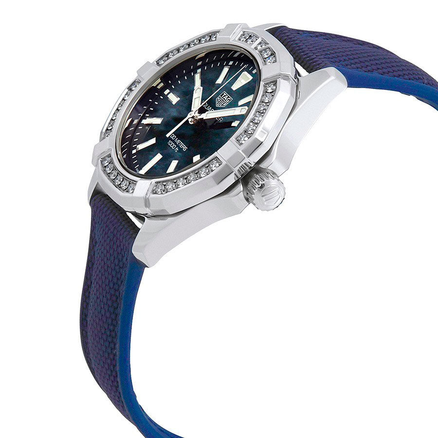 Tag Heuer Aquaracer 35mm Quartz Blue Dial Blue Textile Strap Watch for Women - WAY131N.FT6091