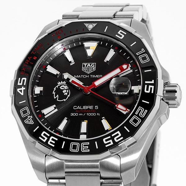 Tag Heuer Aquaracer Calibre 5 Premiere League Edition Silver Stainless Steel Black Dial Automatic Watch - WAY201D.BA0927