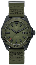 Tag Heuer Aquaracer Automatic Green Dial Khakhi Green Nylon Strap Watch for Men - WAY208E.FC8222