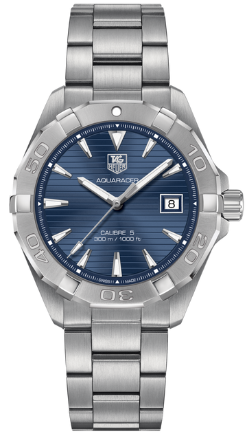 Tag Heuer Aquaracer Automatic 41mm Blue Dial Silver Steel Strap Watch for Men - WAY2112.BA0928