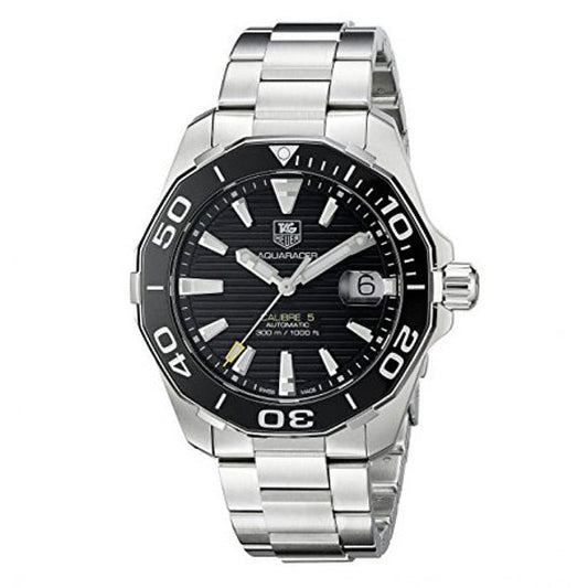 Tag Heuer Aquaracer Automatic 41mm Black Dial Silver Steel Strap Watch for Men - WAY211A.BA0928